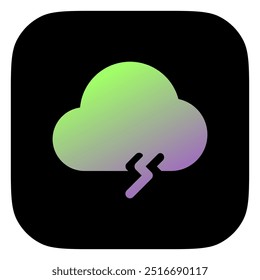 Editable thundercloud vector icon. Part of a big icon set family. Perfect for web and app interfaces, presentations, infographics, etc