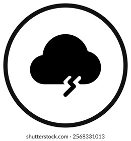 Editable thundercloud vector icon. Part of a big icon set family. Perfect for web and app interfaces, presentations, infographics, etc