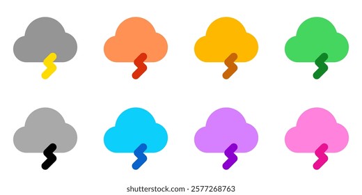 Editable thundercloud vector icon. Part of a big icon set family. Perfect for web and app interfaces, presentations, infographics, etc