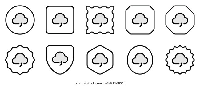 Editable thundercloud vector icon. Part of a big icon set family. Perfect for web and app interfaces, presentations, infographics, etc
