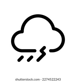 Editable thunderstorm vector icon. Part of a big icon set family. Perfect for web and app interfaces, presentations, infographics, etc