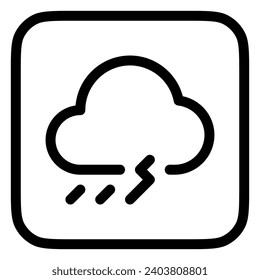 Editable thunderstorm vector icon. Part of a big icon set family. Perfect for web and app interfaces, presentations, infographics, etc