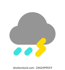 Editable thunderstorm vector icon. Part of a big icon set family. Perfect for web and app interfaces, presentations, infographics, etc