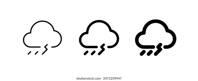 Editable thunderstorm vector icon. Part of a big icon set family. Perfect for web and app interfaces, presentations, infographics, etc