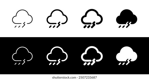 Editable thunderstorm vector icon. Part of a big icon set family. Perfect for web and app interfaces, presentations, infographics, etc