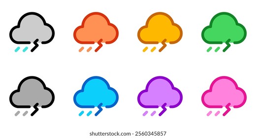 Editable thunderstorm vector icon. Part of a big icon set family. Perfect for web and app interfaces, presentations, infographics, etc