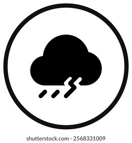 Editable thunderstorm vector icon. Part of a big icon set family. Perfect for web and app interfaces, presentations, infographics, etc