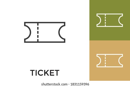 Editable Ticket Icon with Title. Useful For Mobile Application, Website, Software and Print Media.