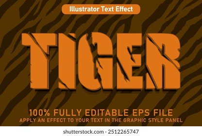 ARQUIVO EPS DE EFEITO DE TEXTO TIGER EDITÁVEL