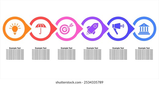 Infografía del progreso o del paso del flujo de la línea de tiempo editable, negocio moderno del hito para el desarrollo de la compañía de la estrategia de la Plantilla o acontecimiento histórico. Elemento para diapositiva de presentación corporativa