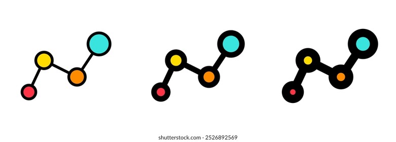 Editable timeline, chart vector icon. Map, location, navigation. Part of a big icon set family. Perfect for web and app interfaces, presentations, infographics, etc