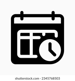 Editable timetable, schedule, agenda vector icon. Online learning, course, tutorial. Part of a big icon set family. Perfect for web and app interfaces, presentations, infographics, etc