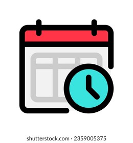 Editable timetable, schedule, agenda vector icon. Online learning, course, tutorial. Part of a big icon set family. Perfect for web and app interfaces, presentations, infographics, etc
