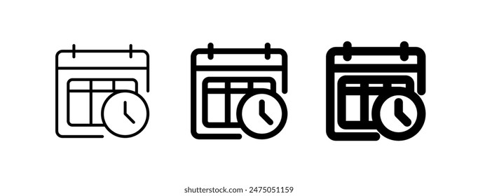 Editable timetable, schedule, agenda vector icon. Online learning, course, tutorial. Part of a big icon set family. Perfect for web and app interfaces, presentations, infographics, etc