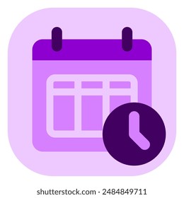 Bearbeitbarer Zeitplan, Zeitplan, Symbol für Agenda-Vektorgrafik. Online-Lernen, Kurs, Tutorial. Teil einer großen Icon-Set-Familie. Ideal für Web- und App-Interfaces, Präsentationen, Infografiken usw