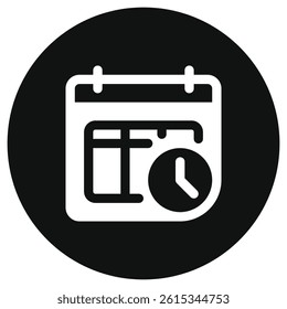 Editable timetable, schedule, agenda vector icon. Online learning, course, tutorial. Part of a big icon set family. Perfect for web and app interfaces, presentations, infographics, etc