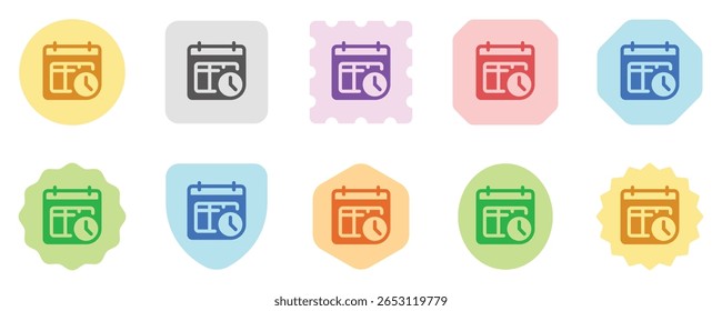 Ícone de vetor de agenda, cronograma e horário editável. Aprendizagem online, curso, tutorial. Parte de uma grande família de conjuntos de ícones. Perfeito para interfaces web e app, apresentações, infográficos, etc