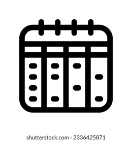 Editable timetable, schedule, calendar, agenda, planner vector icon. Business, stationery, office. Part of a big icon set family. Perfect for web and app interfaces, presentations, infographics, etc
