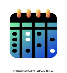 Editable timetable, schedule, calendar, agenda, planner vector icon. Business, stationery, office. Part of a big icon set family. Perfect for web and app interfaces, presentations, infographics, etc