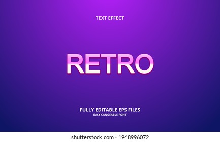 editable title retro text effect