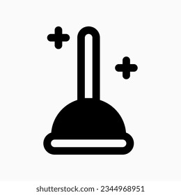 Editable toilet plunger vector icon. Part of a big icon set family. Perfect for web and app interfaces, presentations, infographics, etc