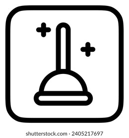 Icono del vector del émbolo del inodoro editable. Parte de una familia de iconos grandes. Perfecto para interfaces web y de aplicaciones, presentaciones, infografías, etc