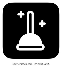 Editable toilet plunger vector icon. Part of a big icon set family. Perfect for web and app interfaces, presentations, infographics, etc
