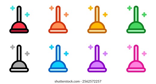 Editable toilet plunger vector icon. Part of a big icon set family. Perfect for web and app interfaces, presentations, infographics, etc