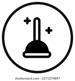 Editable toilet plunger vector icon. Part of a big icon set family. Perfect for web and app interfaces, presentations, infographics, etc