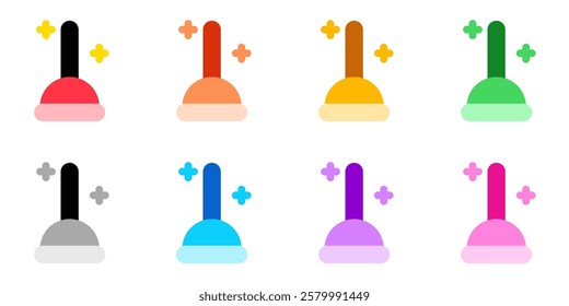 Editable toilet plunger vector icon. Part of a big icon set family. Perfect for web and app interfaces, presentations, infographics, etc