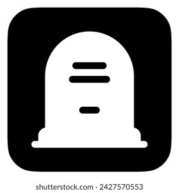 Editable tombstone vector icon. Part of a big icon set family. Perfect for web and app interfaces, presentations, infographics, etc