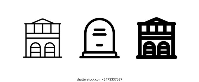 Editable tombstone vector icon. Part of a big icon set family. Perfect for web and app interfaces, presentations, infographics, etc