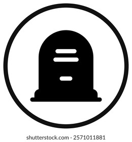 Editable tombstone vector icon. Part of a big icon set family. Perfect for web and app interfaces, presentations, infographics, etc