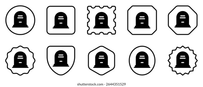 Editable tombstone vector icon. Part of a big icon set family. Perfect for web and app interfaces, presentations, infographics, etc