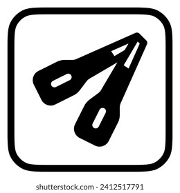 Bearbeitbare Tongs, Vektorsymbol. Teil einer großen Icon-Set-Familie. Perfekt für Web- und App-Schnittstellen, Präsentationen, Infografiken usw.
