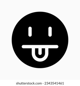 Editable tongue-out, raspberry face vector icon. Part of a big icon set family. Perfect for web and app interfaces, presentations, infographics, etc