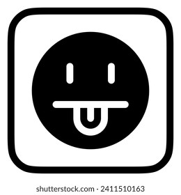 Editable tongue-out, raspberry face vector icon. Part of a big icon set family. Perfect for web and app interfaces, presentations, infographics, etc