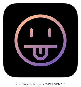 Editable tongue-out, raspberry face vector icon. Part of a big icon set family. Perfect for web and app interfaces, presentations, infographics, etc