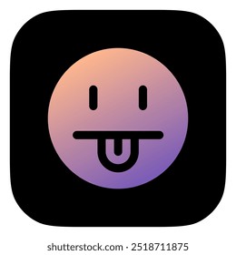 Editable tongue-out, raspberry face vector icon. Part of a big icon set family. Perfect for web and app interfaces, presentations, infographics, etc