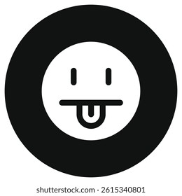 Editable tongue-out, raspberry face vector icon. Part of a big icon set family. Perfect for web and app interfaces, presentations, infographics, etc