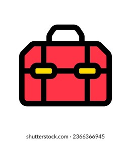 Editable toolbox, toolkit, case, box vector icon. Construction, tools, industry. Part of a big icon set family. Perfect for web and app interfaces, presentations, infographics, etc