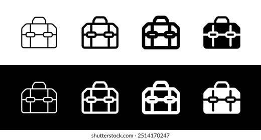 Caixa de ferramentas editável, kit de ferramentas, caixa, ícone de vetor de caixa. Construção, ferramentas, indústria. Parte de uma grande família de conjuntos de ícones. Perfeito para interfaces web e app, apresentações, infográficos, etc