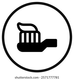 Editable tooth brush and paste vector icon. Dentistry, healthcare, medical. Part of a big icon set family. Perfect for web and app interfaces, presentations, infographics, etc