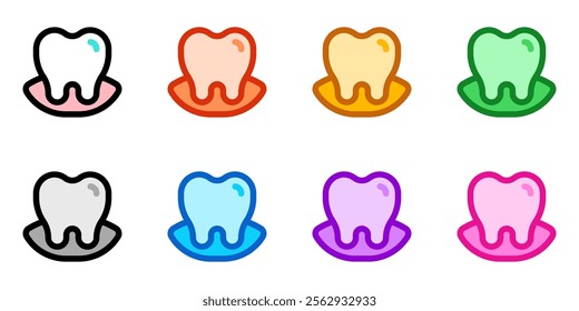 Editable tooth vector icon. Dentistry, healthcare, medical. Part of a big icon set family. Perfect for web and app interfaces, presentations, infographics, etc