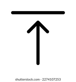 Editable top alignment vector icon. Part of a big icon set family. Perfect for web and app interfaces, presentations, infographics, etc