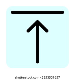 Editable top alignment vector icon. Part of a big icon set family. Perfect for web and app interfaces, presentations, infographics, etc