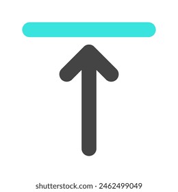 Editable top alignment vector icon. Part of a big icon set family. Perfect for web and app interfaces, presentations, infographics, etc