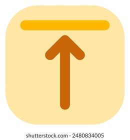 Editable top alignment vector icon. Part of a big icon set family. Perfect for web and app interfaces, presentations, infographics, etc