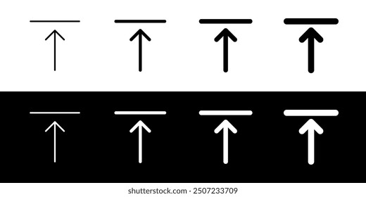 Editable top alignment vector icon. Part of a big icon set family. Perfect for web and app interfaces, presentations, infographics, etc