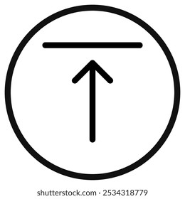 Editable top alignment vector icon. Part of a big icon set family. Perfect for web and app interfaces, presentations, infographics, etc